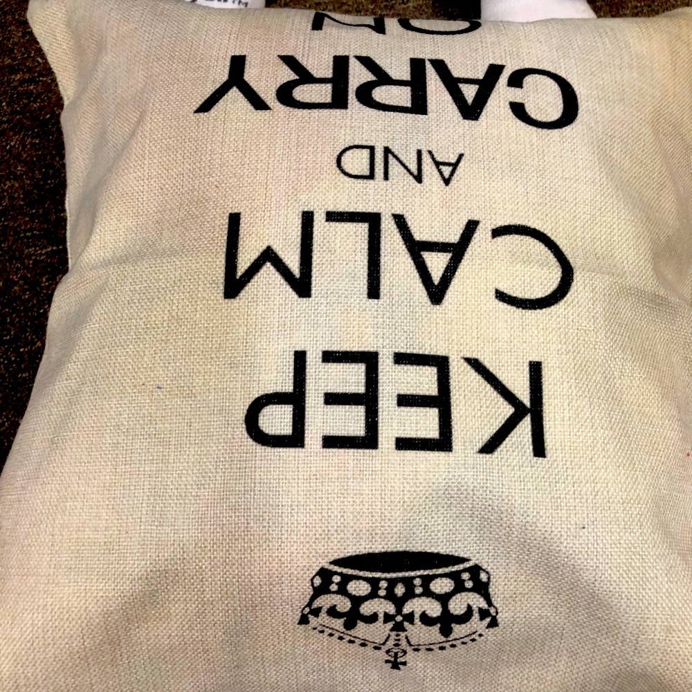 Keep Calm andCarry On pillow